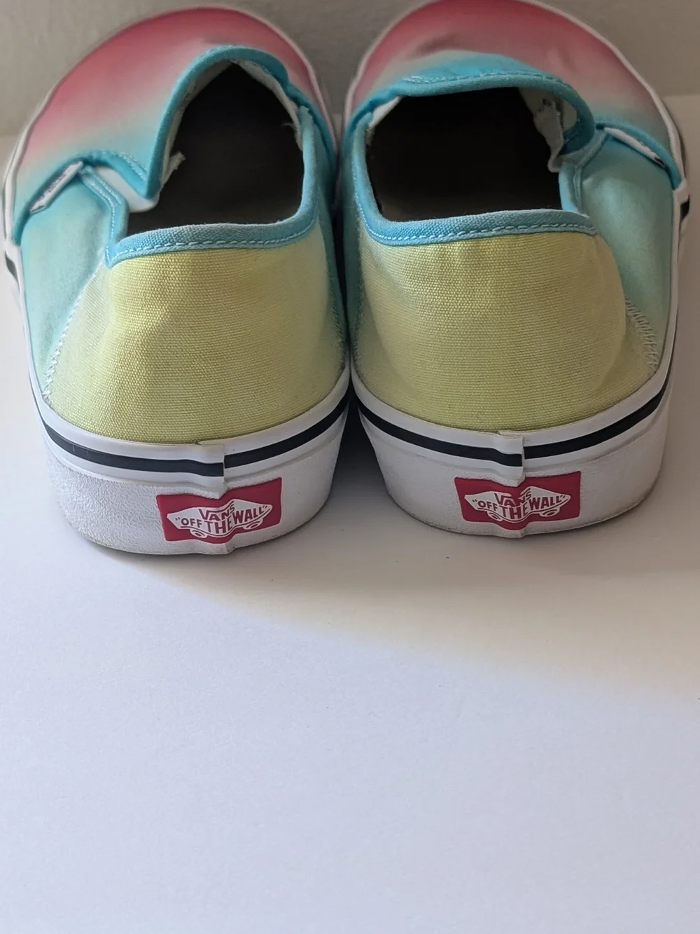 Vans Slip-On Sneakers - Turquoise to Pink Ombre